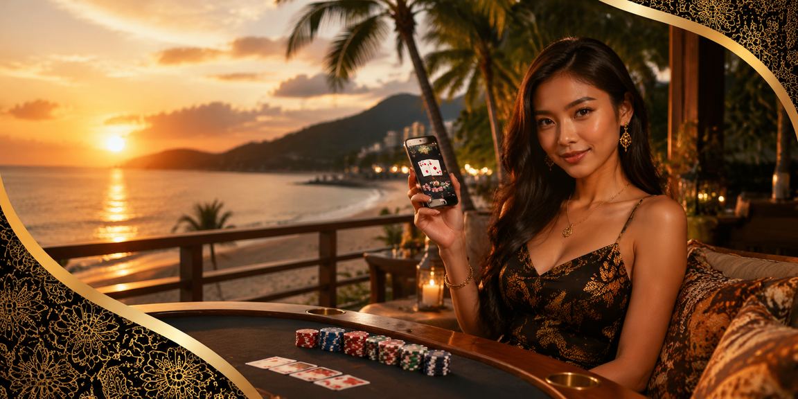 Penang batik-style poker game at a Malaysian casino table